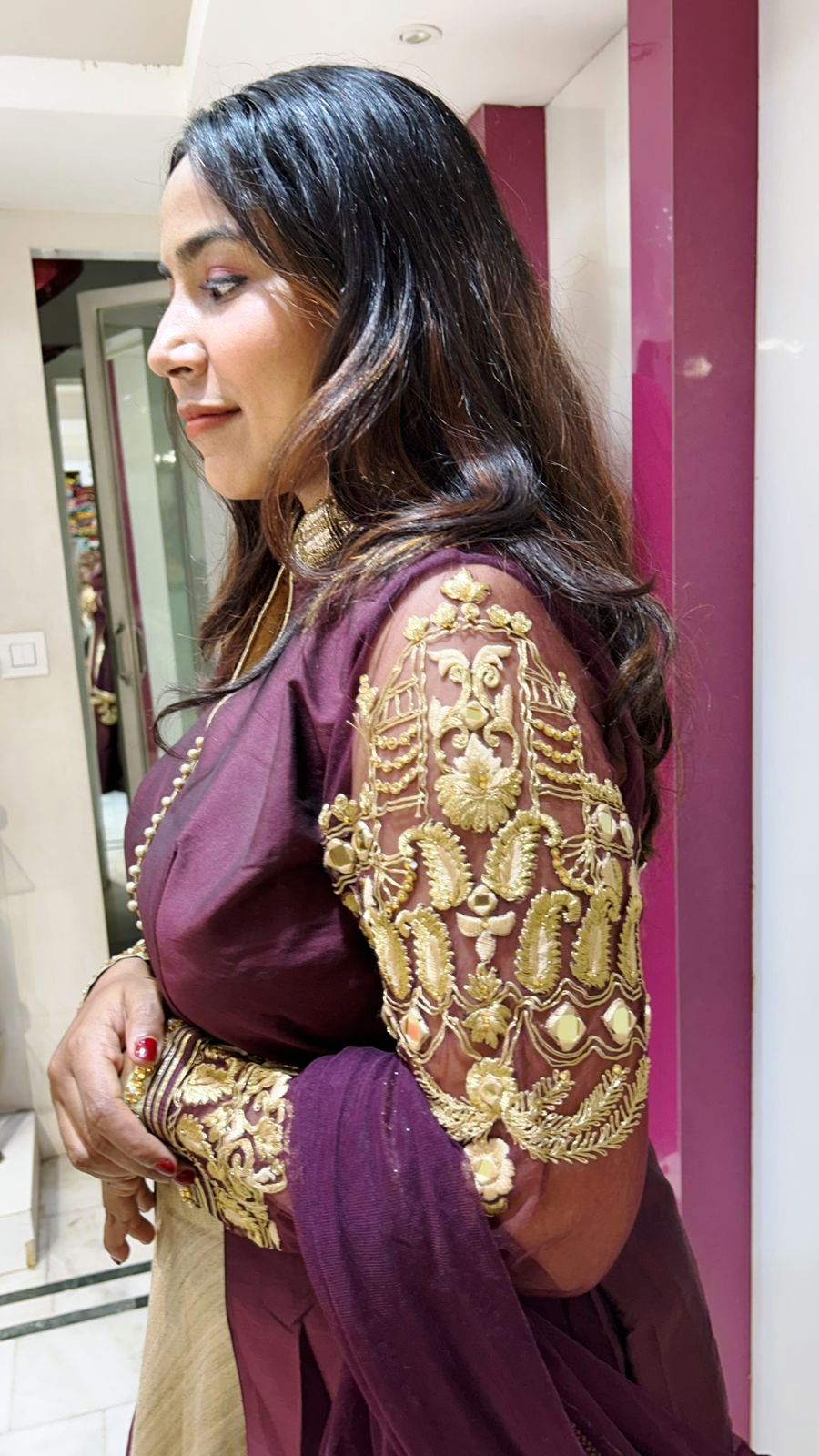 Indo western designer long top wedding collections