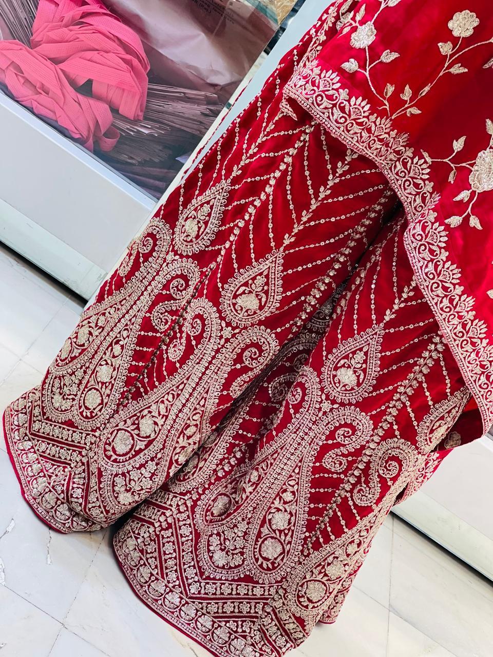 Plazzo Style Indo western Georgette fabric With Zari Thread Work