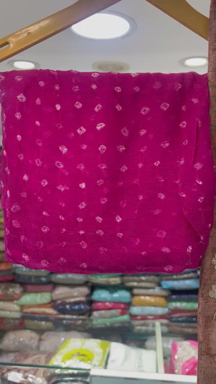 silk gotta patti pink bottom and top dress materials